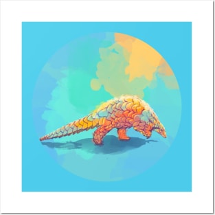 Armored Cuteness - Pangolin Illustration Posters and Art